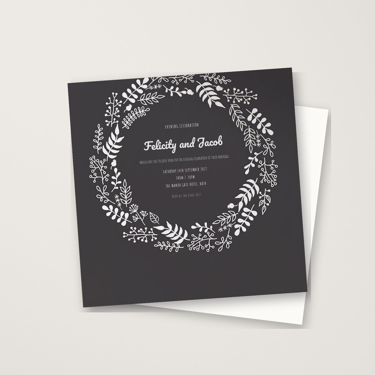 Chalk Wild Flower Evening Invitation
