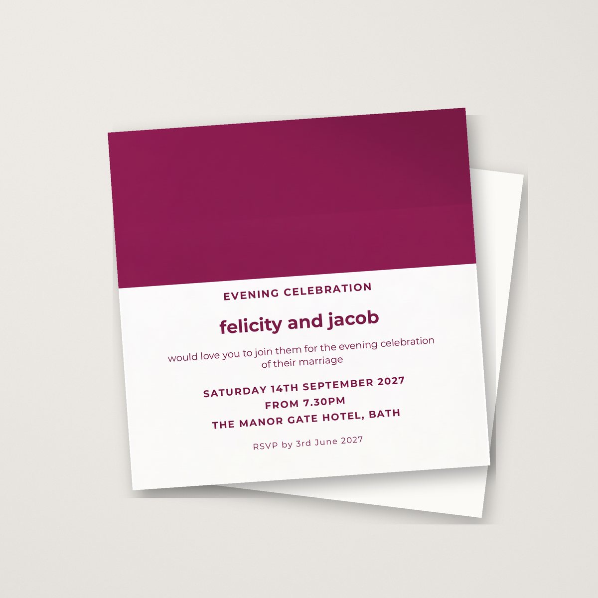 Distinctive Evening Invitation