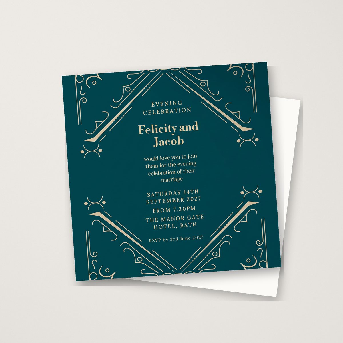 Fancy Deco Evening Invitation