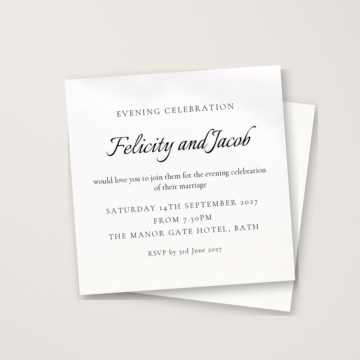 A Touch of Elegance Evening Invitation