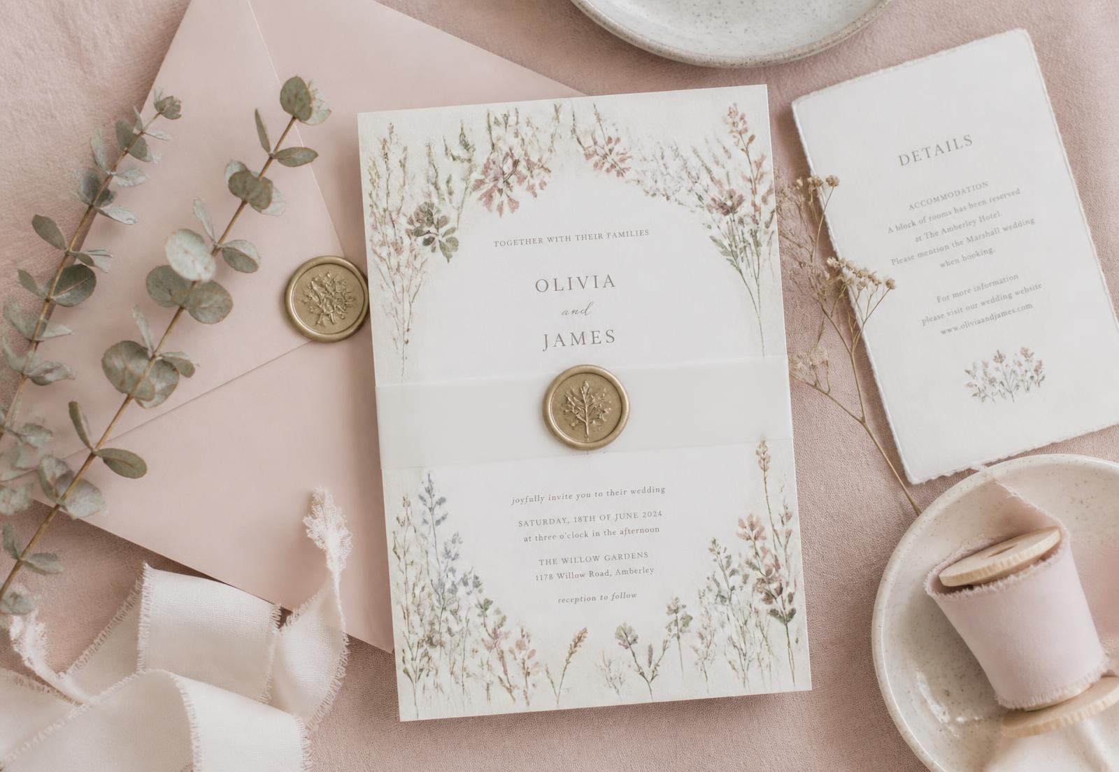 Paper Meadows wedding stationery suite