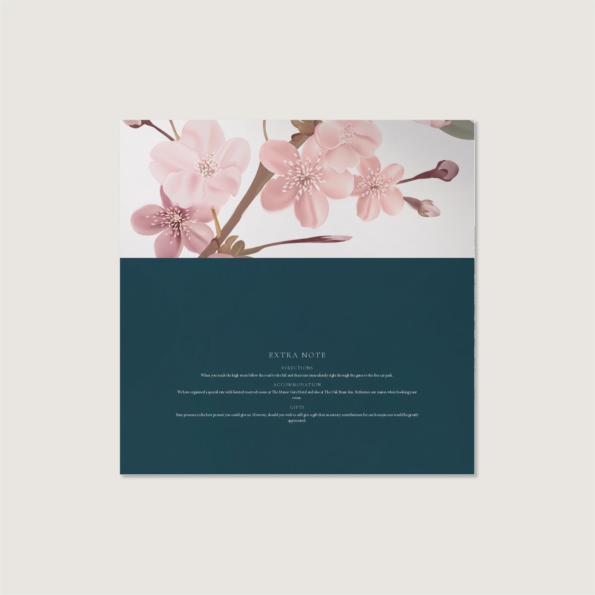 Colour Block Blossom Information Card