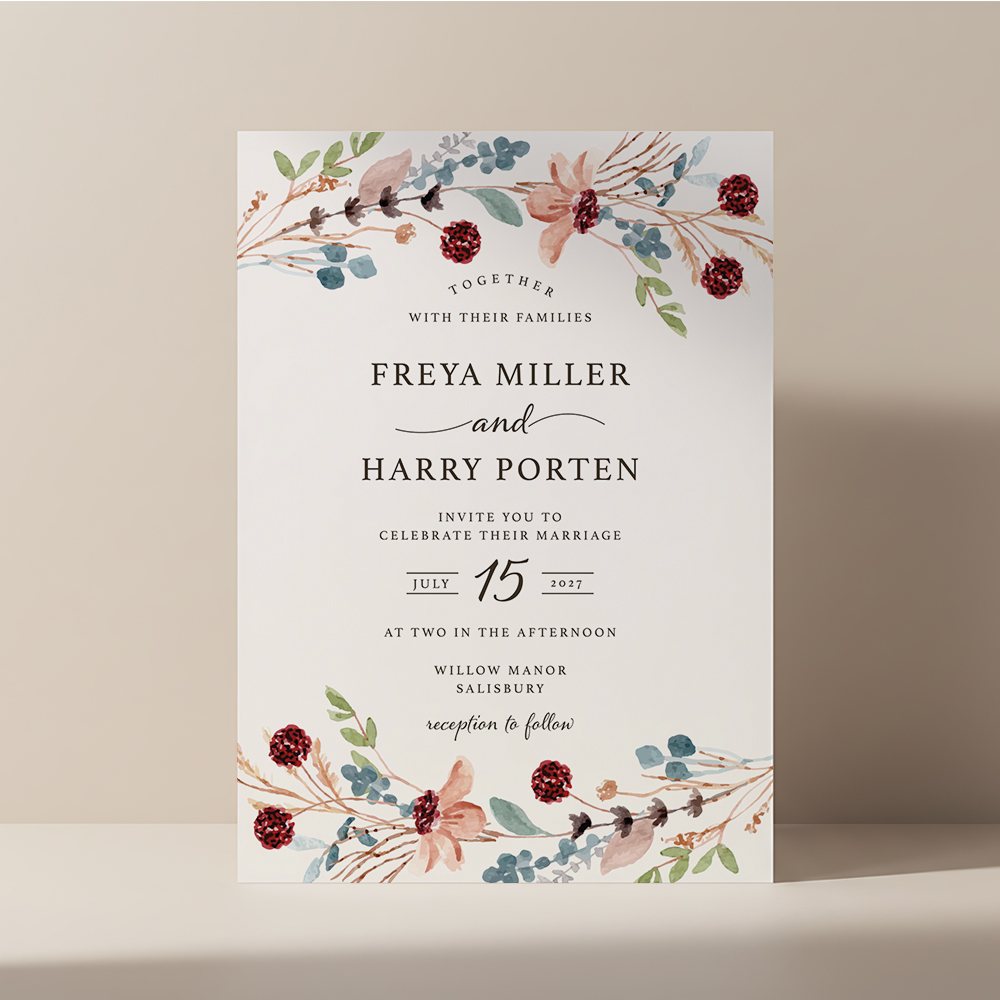 Wild Flower Garden invitation