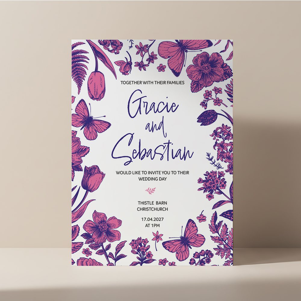 Butterfly Love invitation
