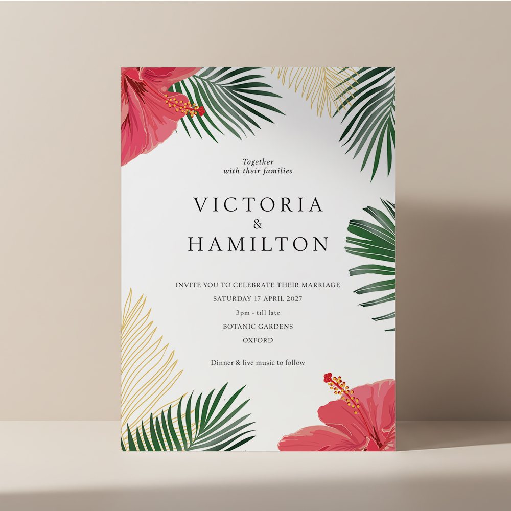 Tropical Coral invitation