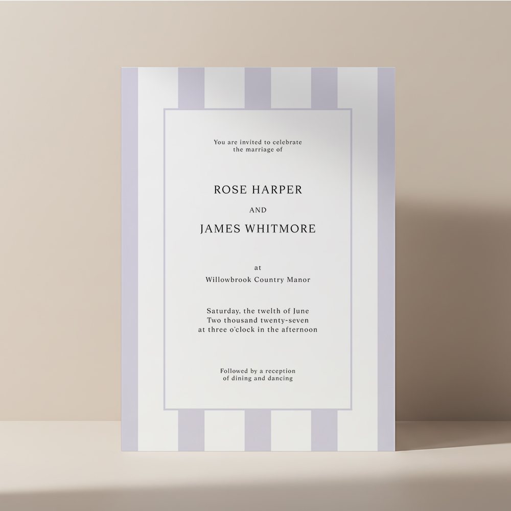 Colourband Stripe invitation