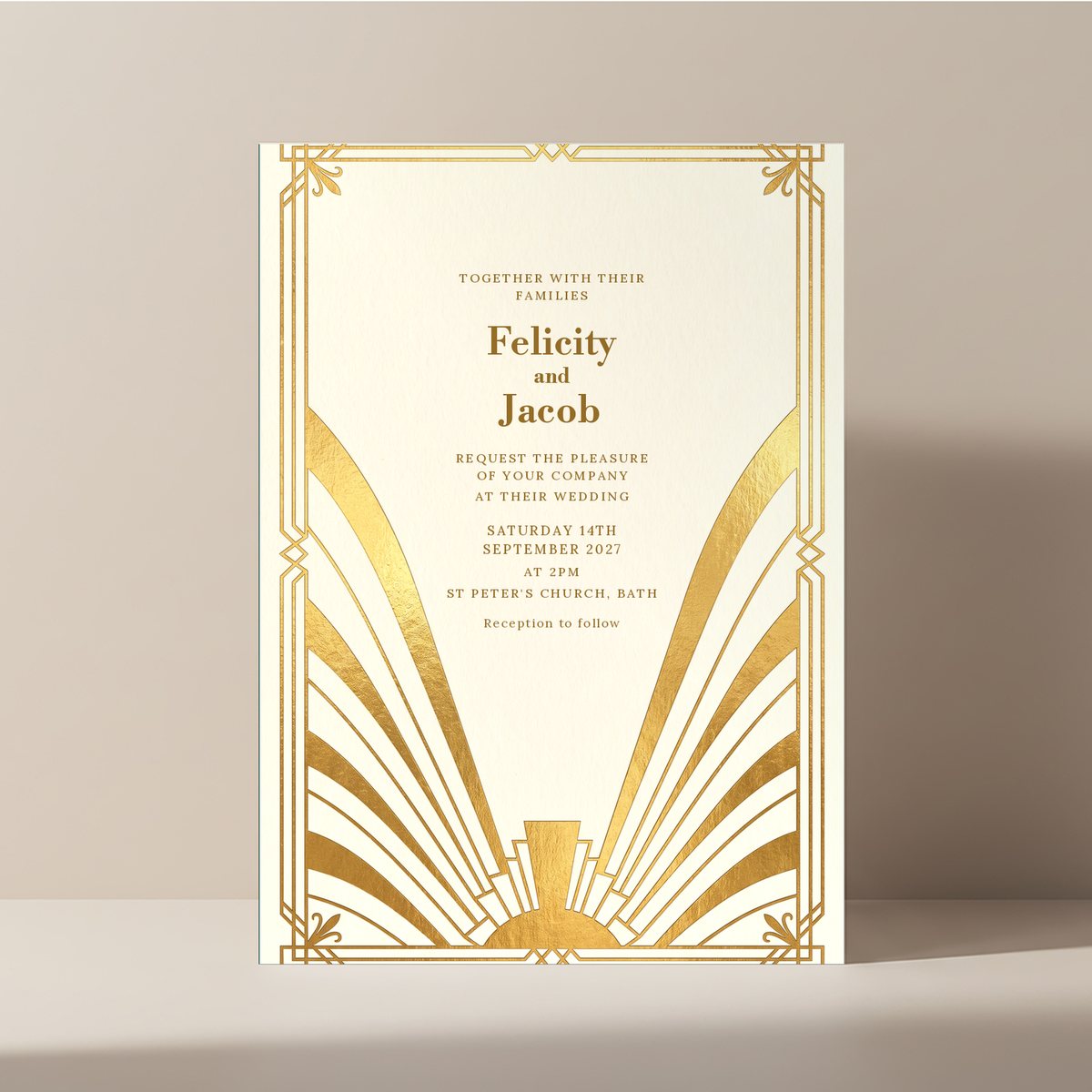 Deco Curve invitation