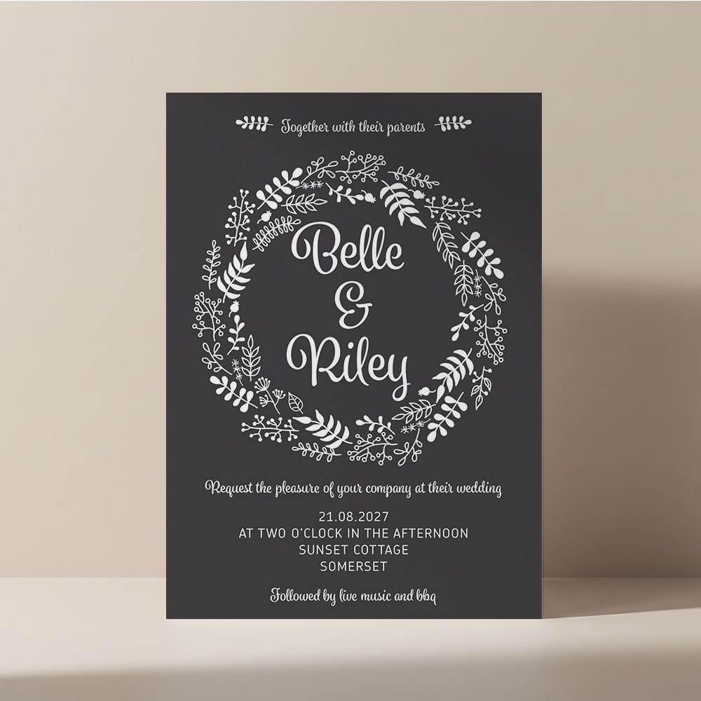 Chalk Wild Flower invitation