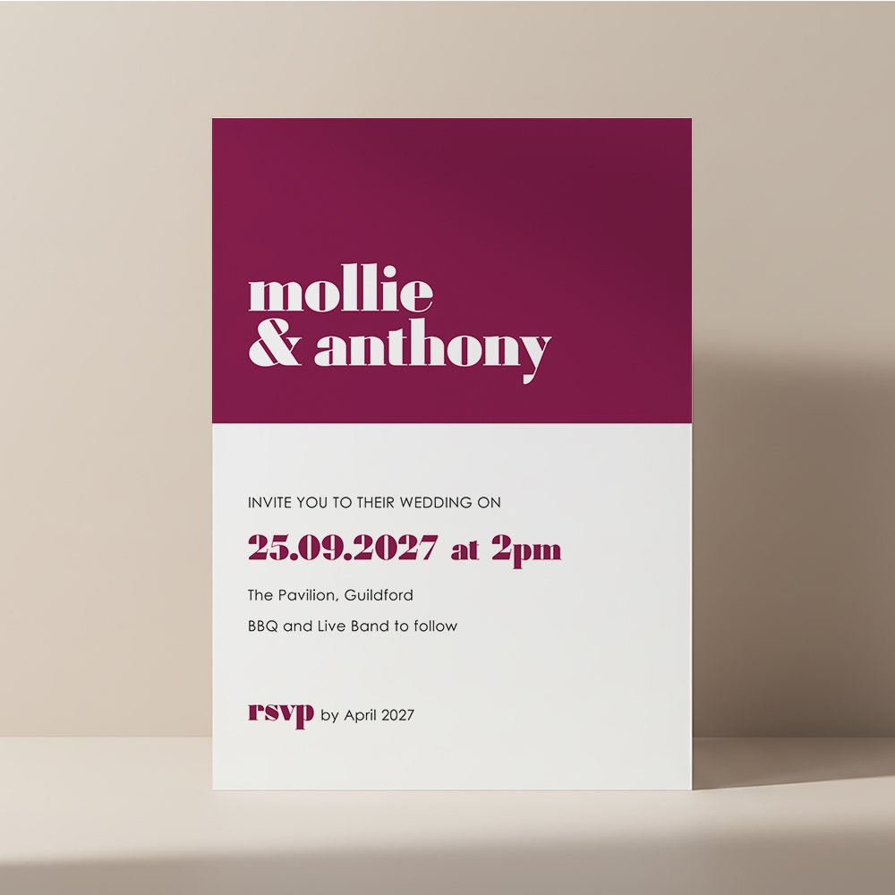 Distinctive invitation