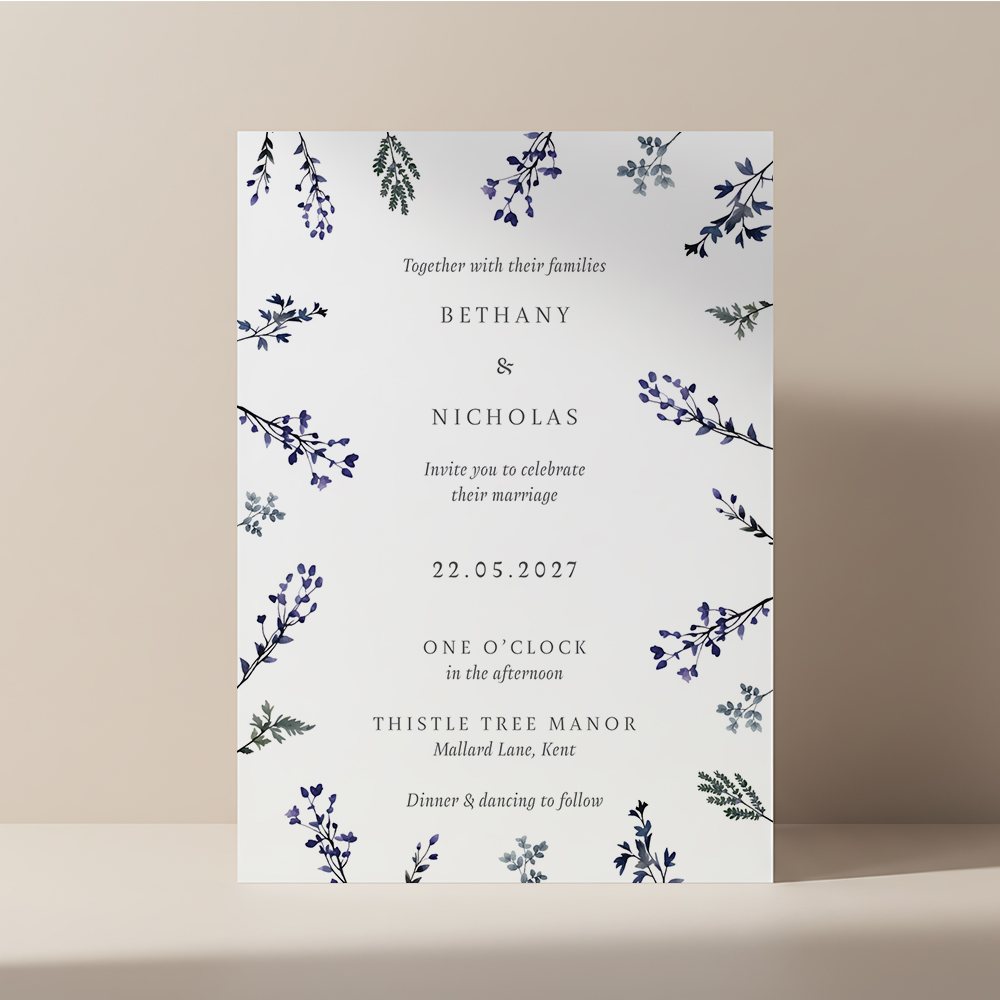 Petals and Twigs invitation