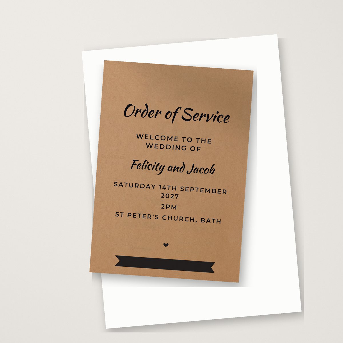 Fun Kraft Order of Service