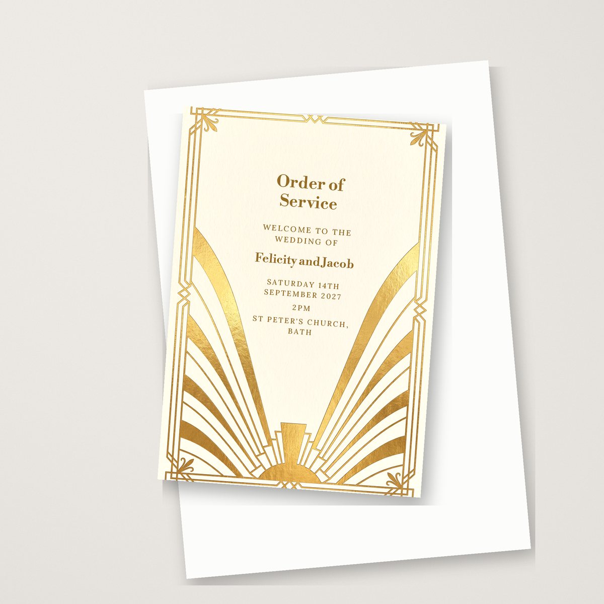 Deco Curve Order of Service