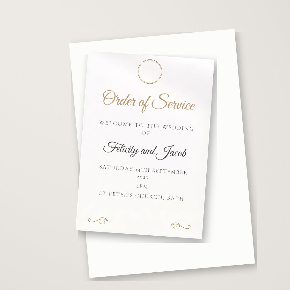 Monogram of Love Order of Service