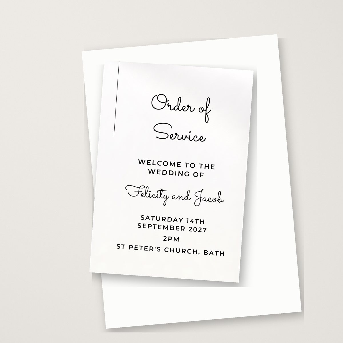 Ever After Order of Service