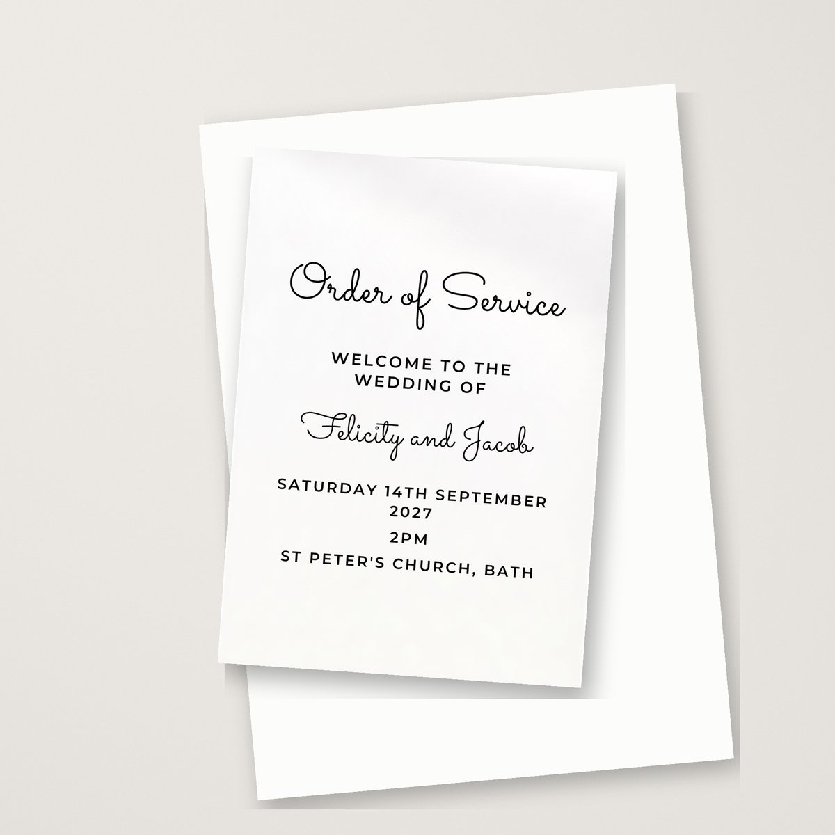 Flow Order of Service