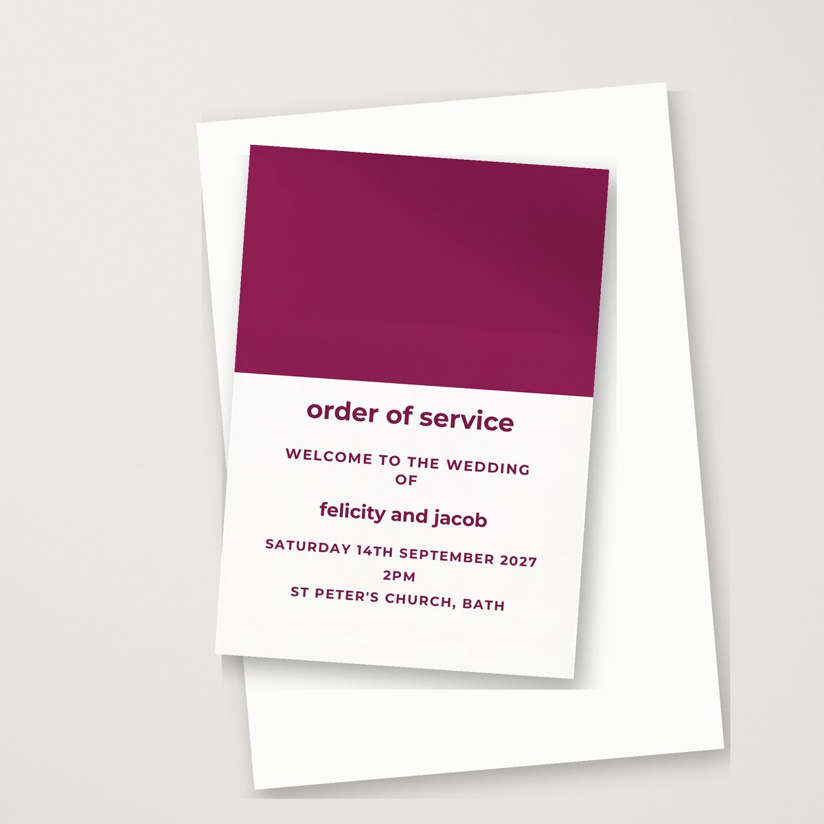 Distinctive Order of Service