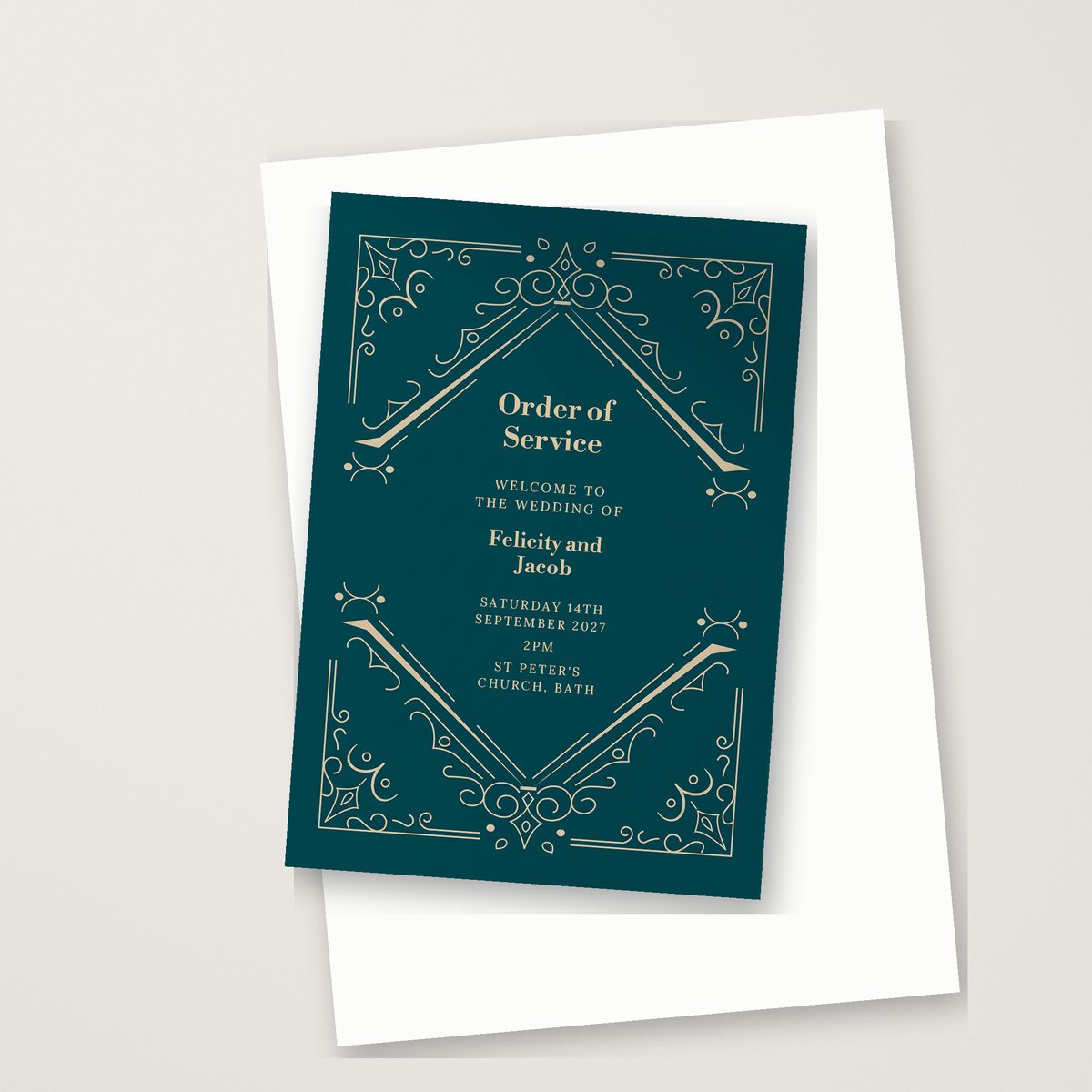 Fancy Deco Order of Service