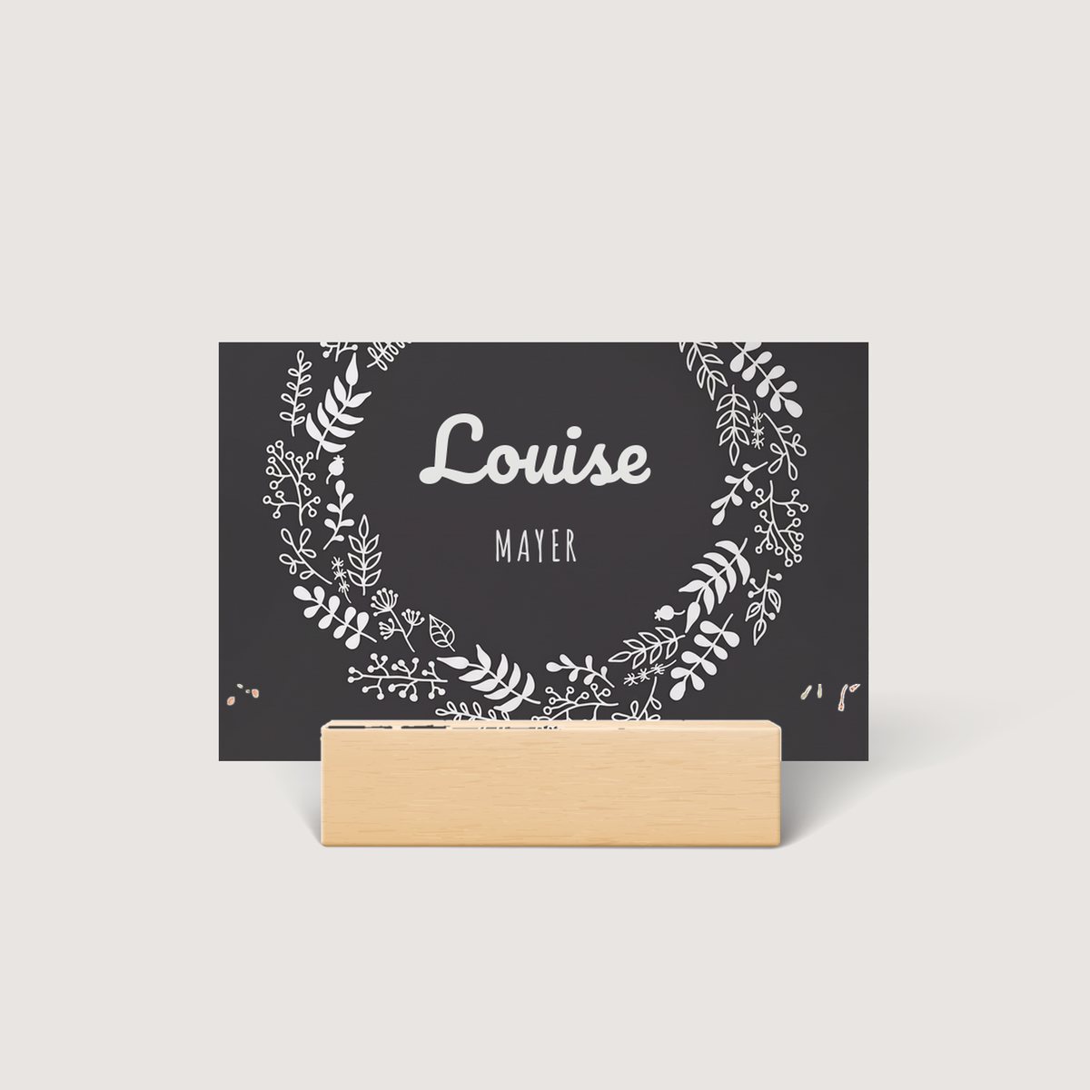 Chalk Wild Flower Place Card