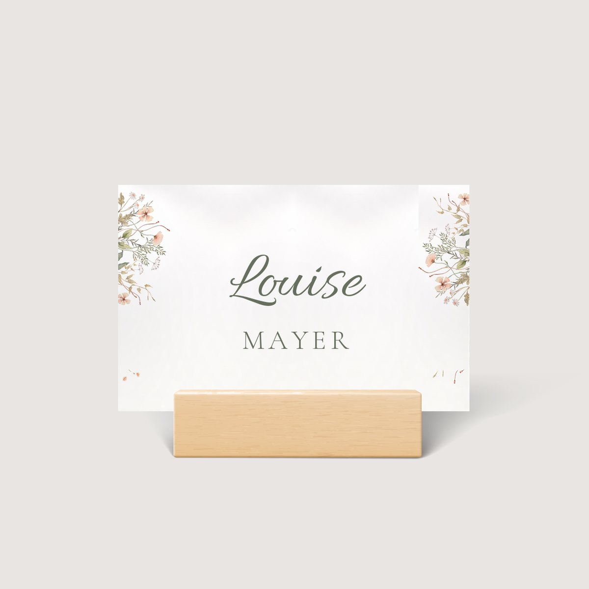 Among the Flowers Place Card