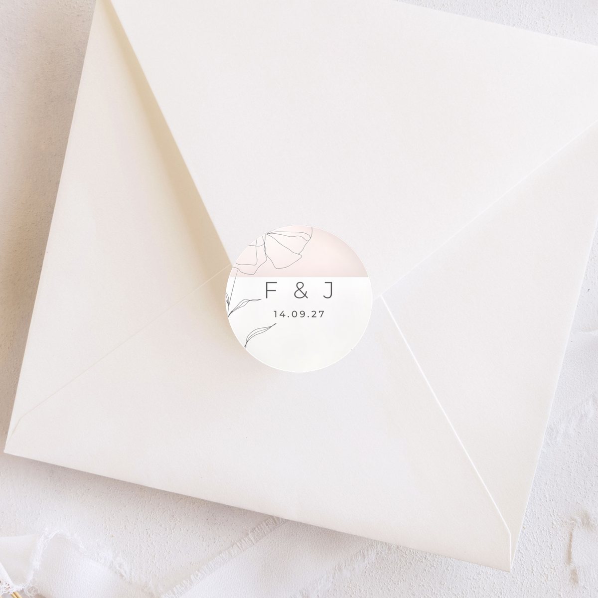 Subtle Rose 40mm Round Stickers