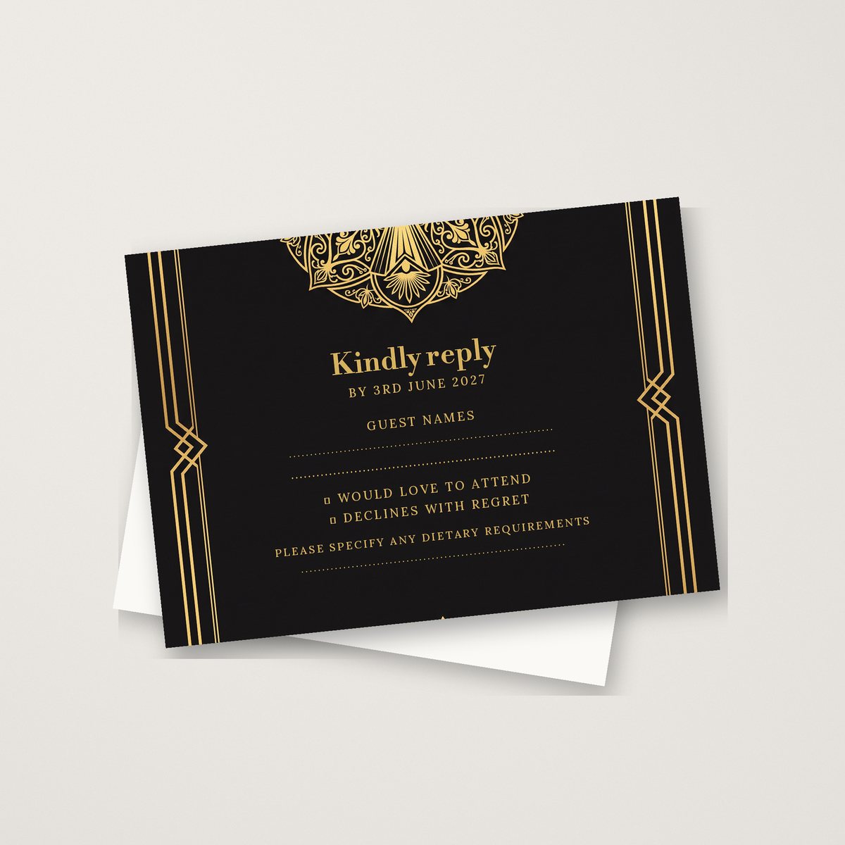 Gatsby Roundel RSVP Card