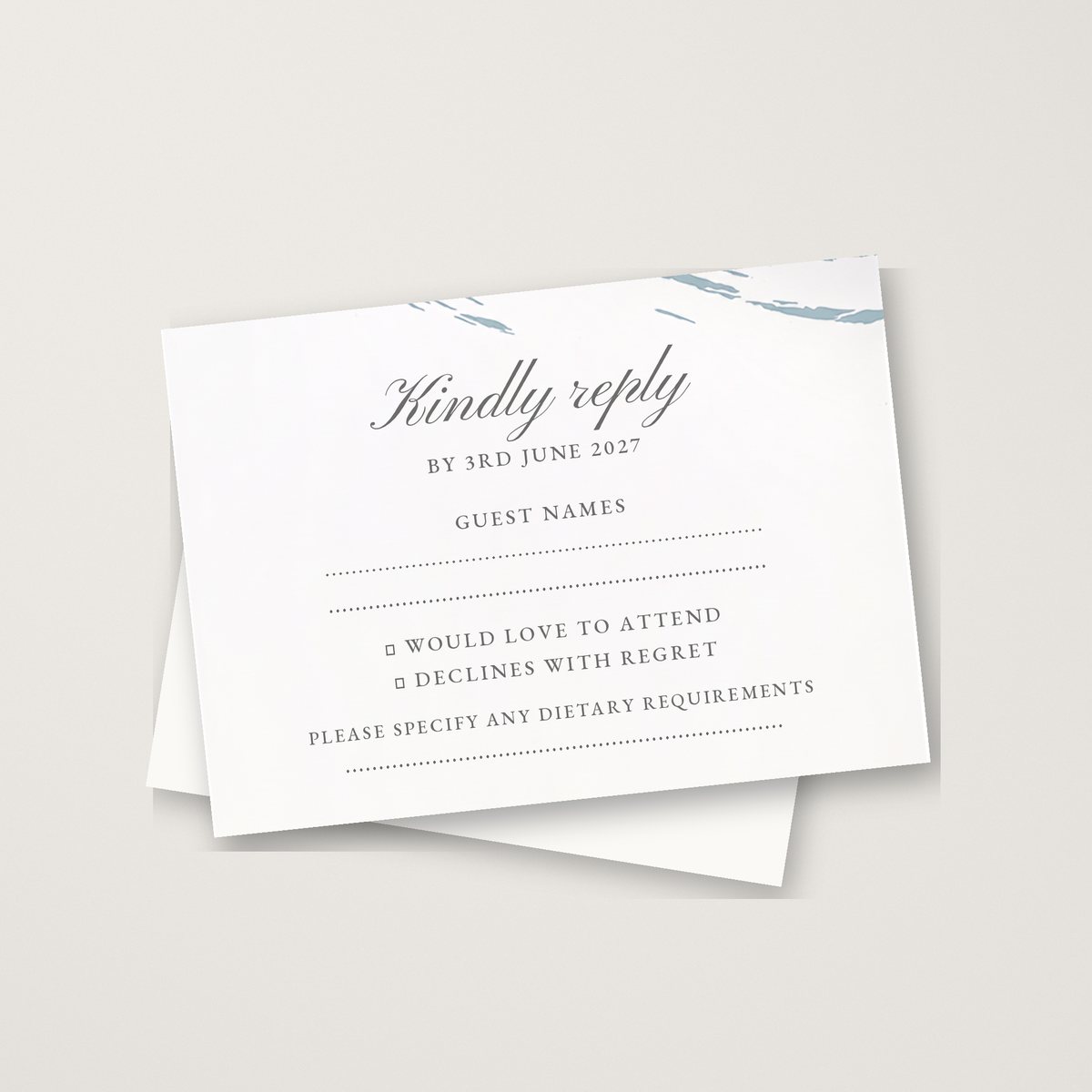 A Brush of Colour RSVP Card