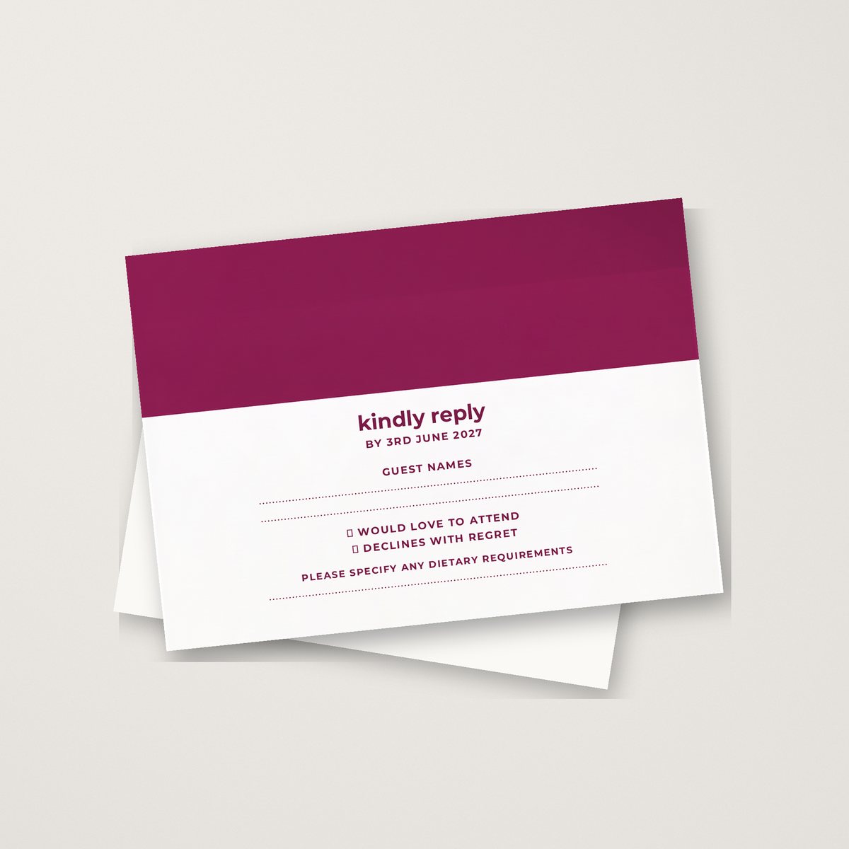 Distinctive RSVP Card