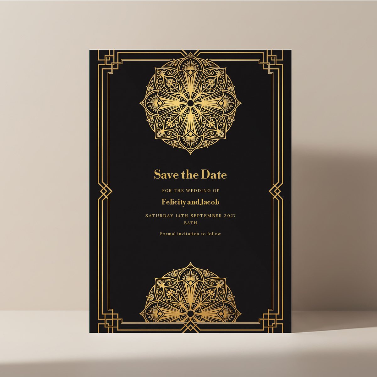 Gatsby Roundel Save the Date