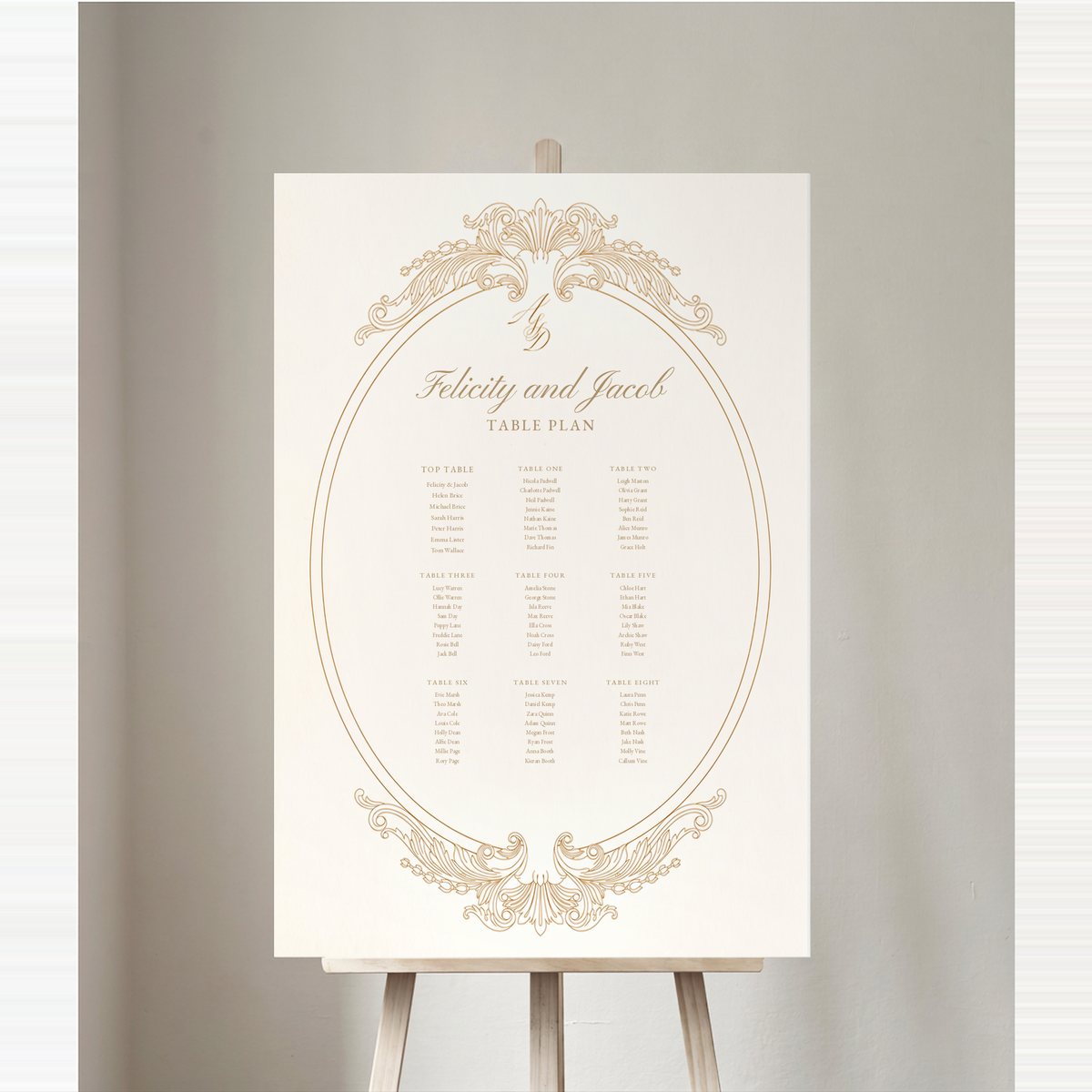 The Belvoir Table Plan