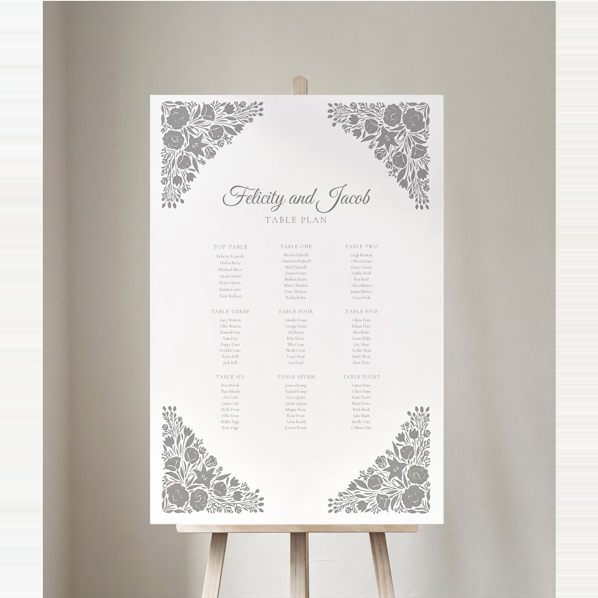 Luxury Corner Table Plan