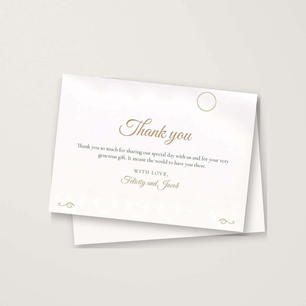 Monogram of Love Thank You Card