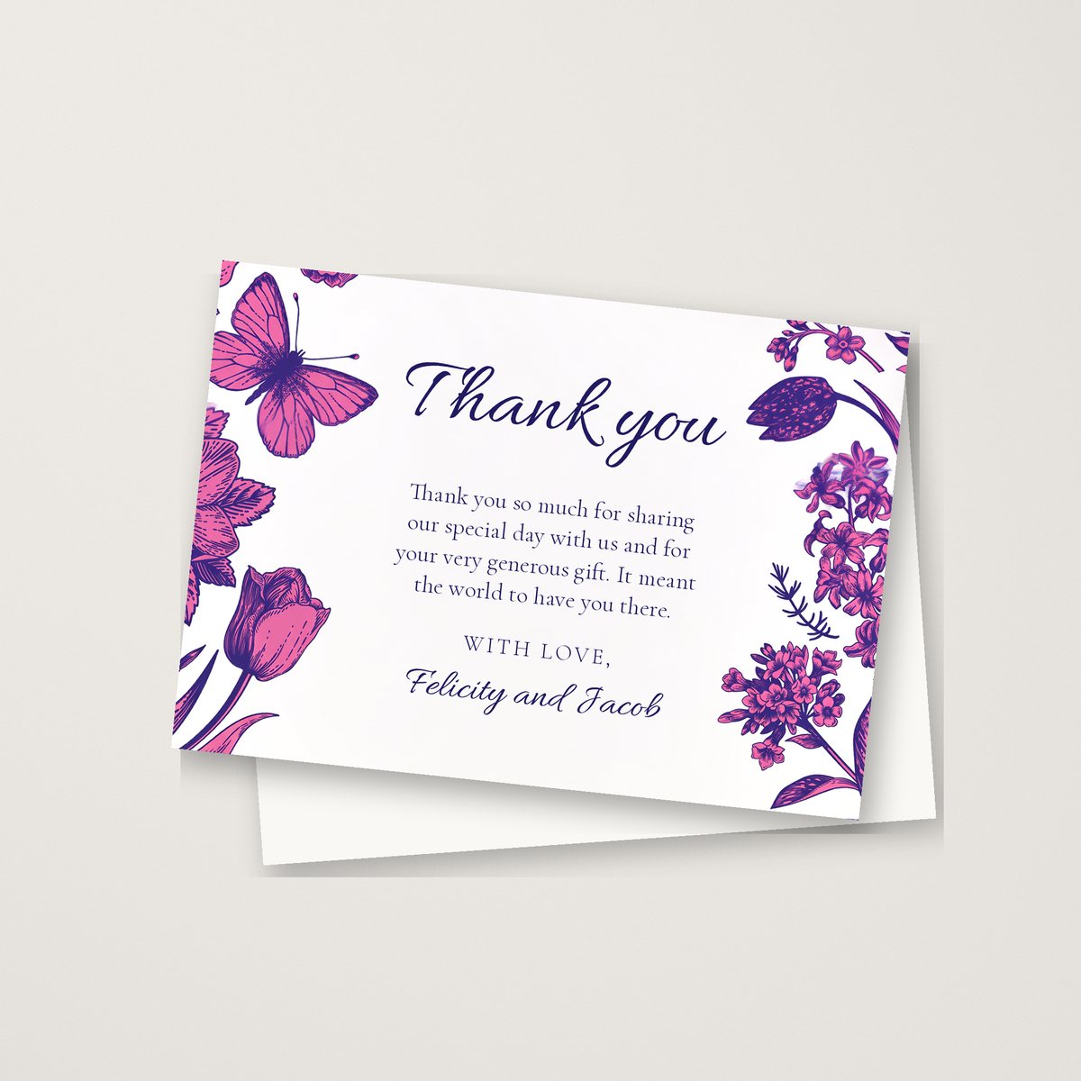 Butterfly Love Thank You Card