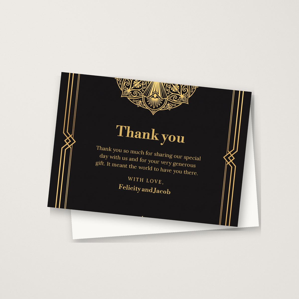 Gatsby Roundel Thank You Card