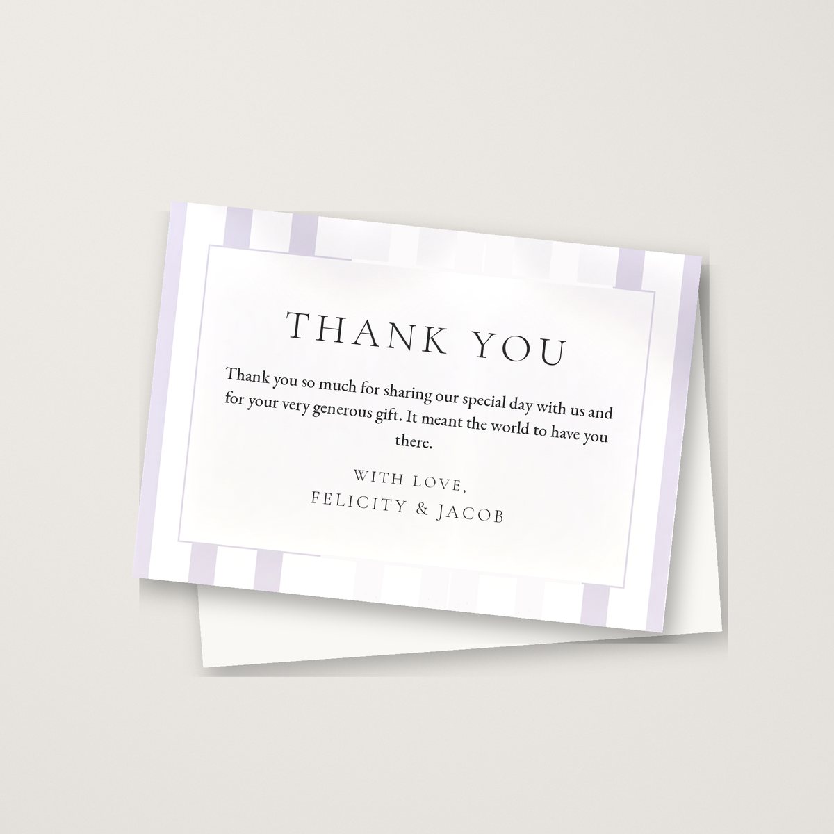 Colourband Stripe Thank You Card