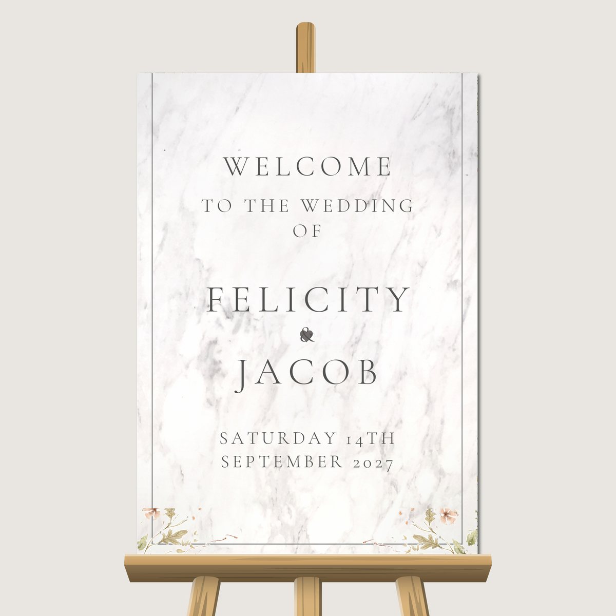 Simply Marble Welcome Sign