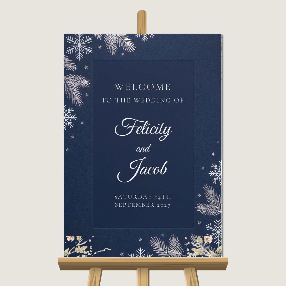 Winter Wedding Welcome Sign