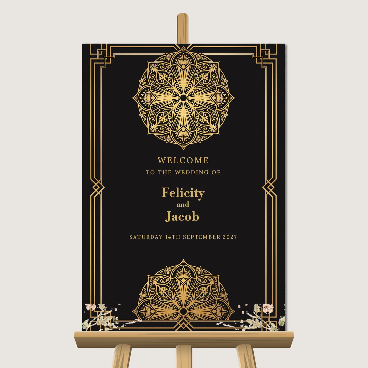 Gatsby Roundel Welcome Sign