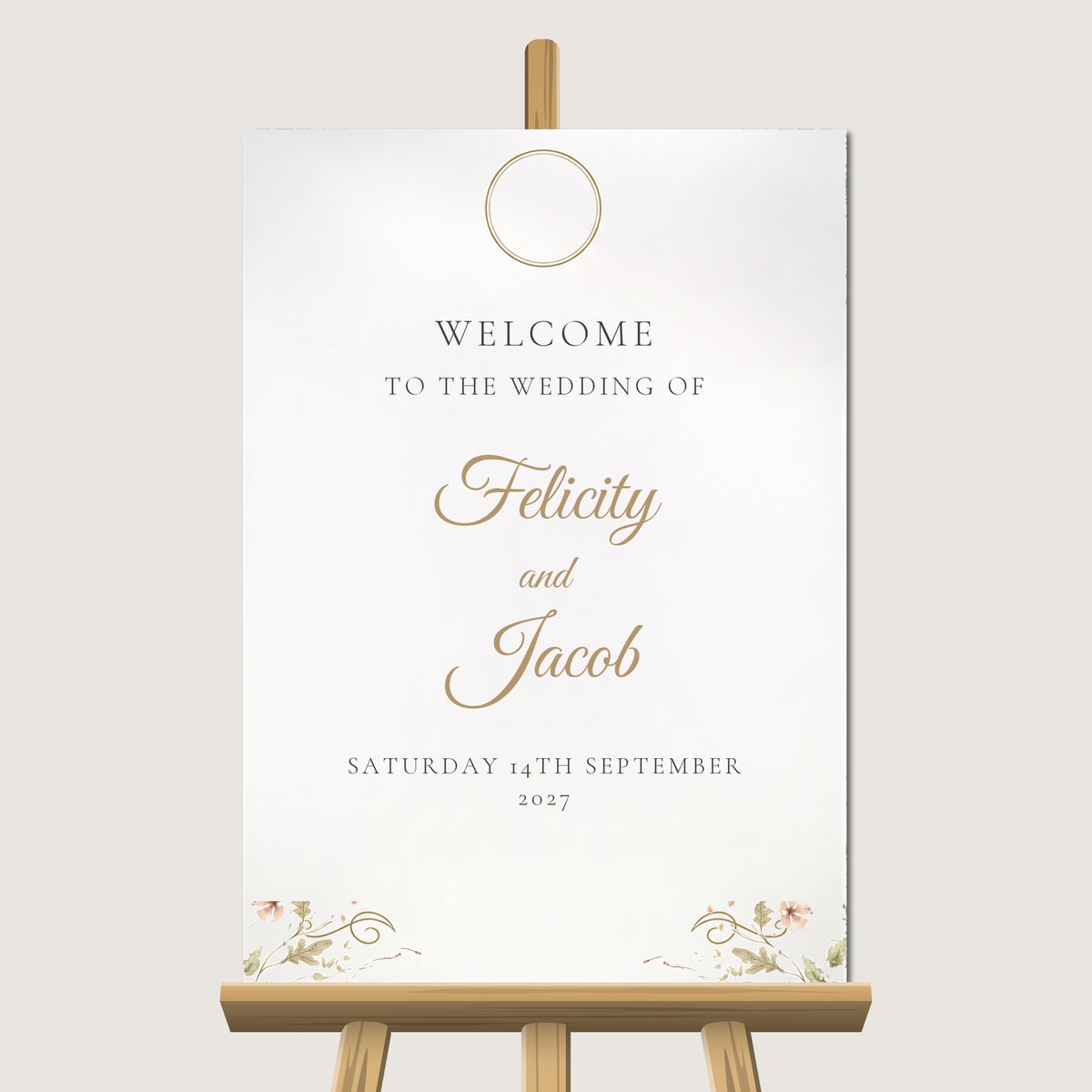 Monogram of Love Welcome Sign